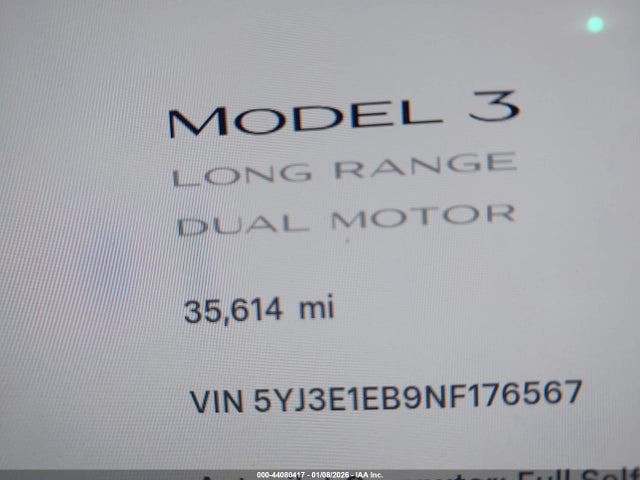 2022 TESLA MODEL 3 5YJ3E1EB9NF176567 Photo 6