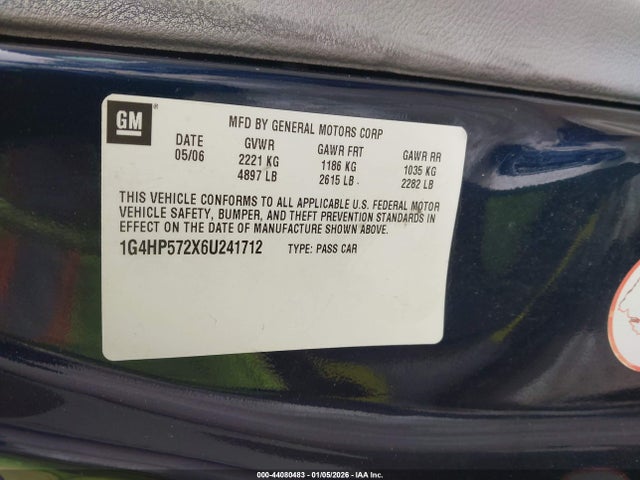 Aukcja sprzedaży 2006 Buick Lucerne Cx, vin: 1G4HP572X6U241712, numer aukcji: 44080483