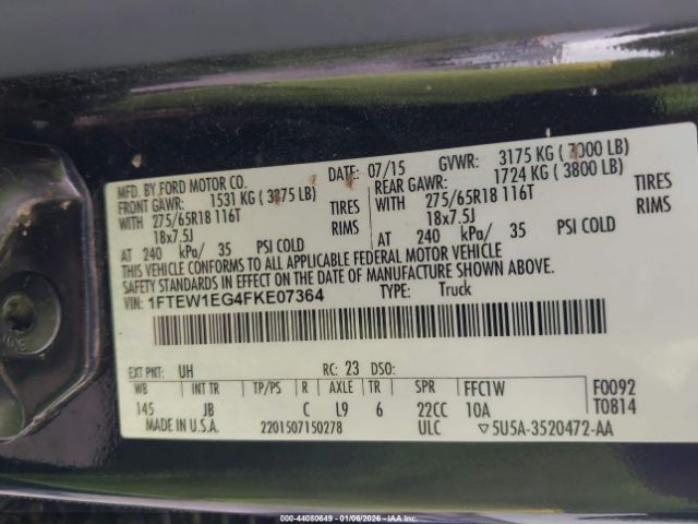 2015 FORD F-150 1FTEW1EG4FKE07364 Photo 8