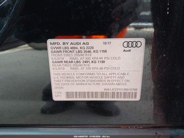 2018 AUDI Q3 WA1JCCFS7JR015768 Photo 8
