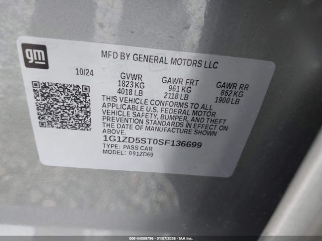 2025 CHEVROLET MALIBU 1G1ZD5ST0SF136699 Photo 8