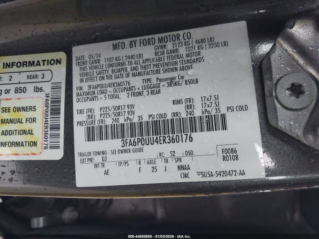Ford Fusion Hybrid S 2014 3FA6P0UU4ER360176 Image 22