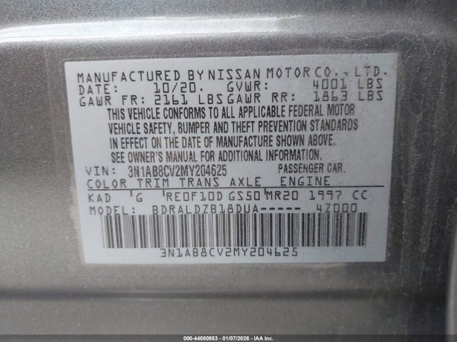 3N1AB8CV2MY204625 Nissan Sentra Sv Xtronic Cvt