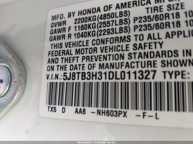 2013 ACURA RDX 5J8TB3H31DL011327 Photo 8