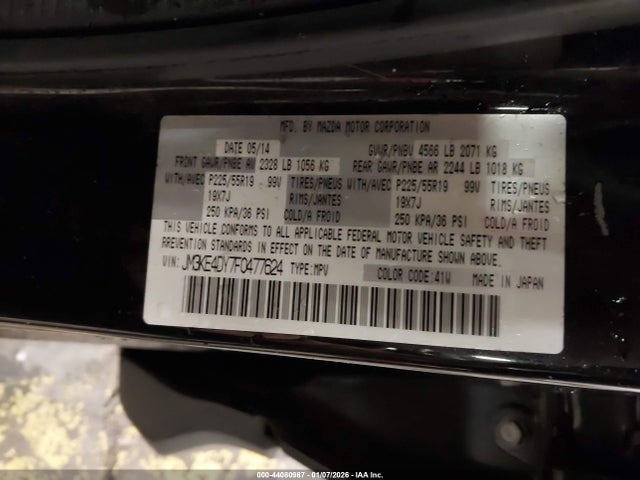 JM3KE4DY7F0477624 Mazda Cx-5 Grand Touring