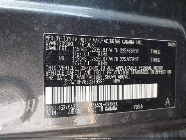 Toyota Rav4 Xle 2025 2T3W1RFV8SC349583 Image 25