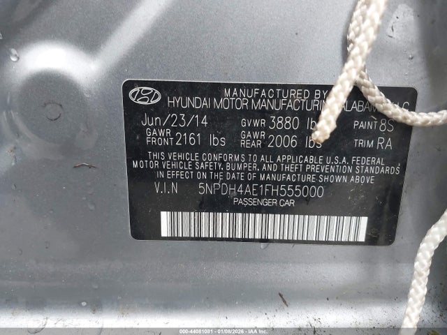 Hyundai ELANTRA SE 2015 5NPDH4AE1FH555000 Image 9