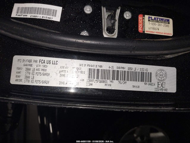 RAM 1500 Slt 2015 1C6RR7LM5FS668031 Image 9