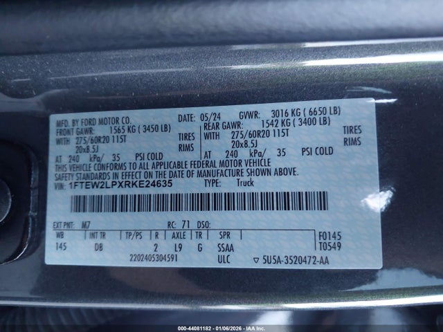 1FTEW2LPXRKE24635 Ford F-150 Stx