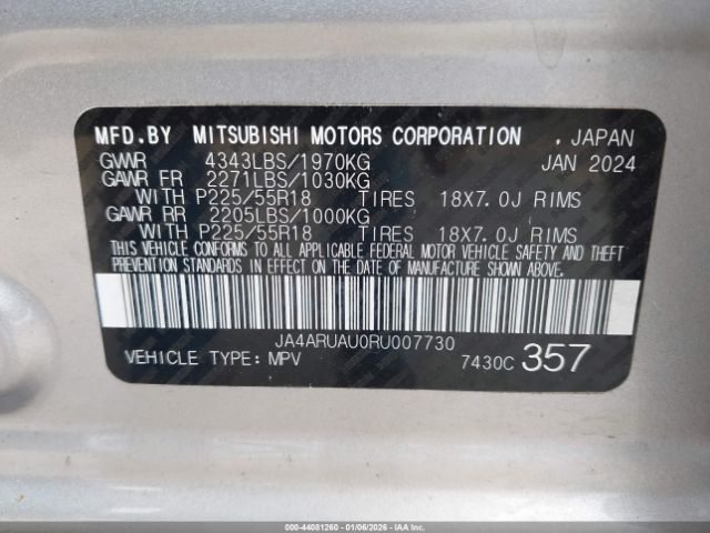 2024 MITSUBISHI OUTLANDER SPORT JA4ARUAU0RU007730 Photo 8