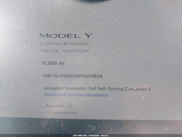 2023 TESLA MODEL Y 7SAYGDEE6PA033834 Photo 6