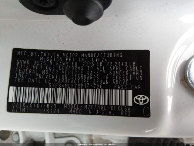 2024 TOYOTA COROLLA 5YFB4MDE7RP161720 Photo 8