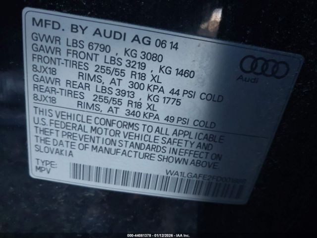 2015 AUDI Q7 WA1LGAFE2FD001888 Photo 8