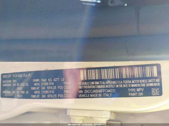 2015 JEEP RENEGADE ZACCJABH4FPC44031 Photo 8