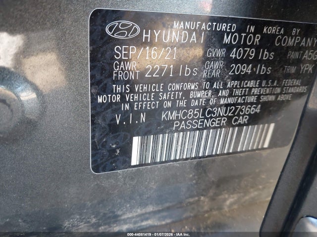 2022 HYUNDAI IONIQ HYBRID KMHC85LC3NU273664 Photo 8