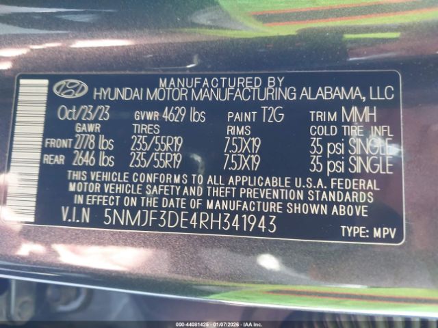 2024 HYUNDAI TUCSON 5NMJF3DE4RH341943 Photo 8