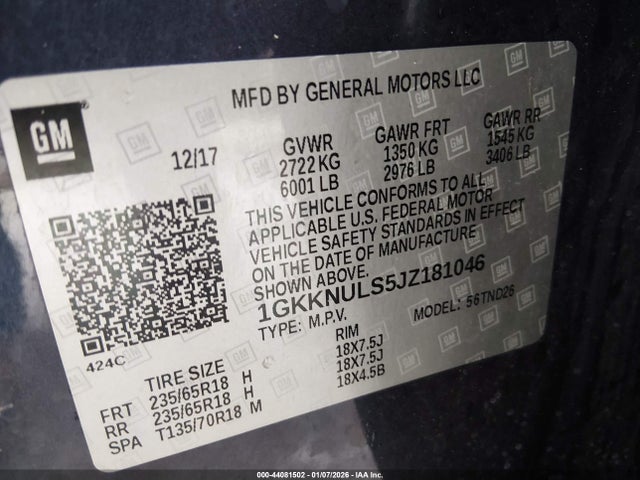 2018 GMC ACADIA 1GKKNULS5JZ181046 Photo 8