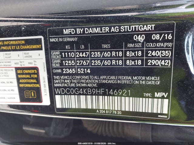 2017 MERCEDES-BENZ GLC 300 WDC0G4KB9HF146921 Photo 8