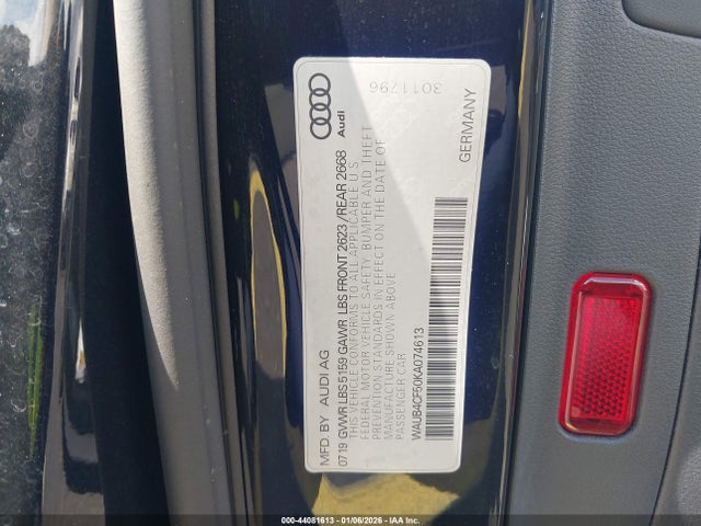 2019 AUDI S5 WAUB4CF50KA074613 Photo 8