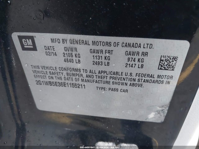 2G1WB5E36E1155211 Chevrolet Impala Limited Lt