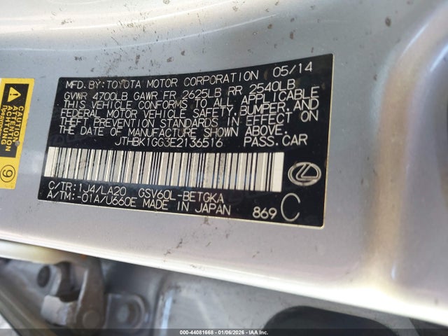 Lexus ES 350 2014 JTHBK1GG3E2136516 Image 9