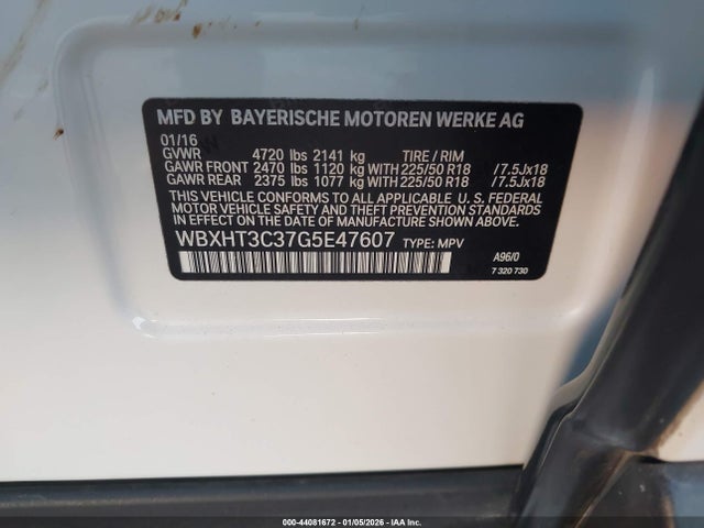 Aukcja sprzedaży 2016 Bmw X1 Xdrive28i, vin: WBXHT3C37G5E47607, numer aukcji: 44081672