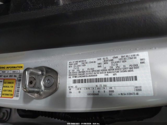 2025 FORD ESCAPE 1FMCU9GN6SUA86669 Photo 8