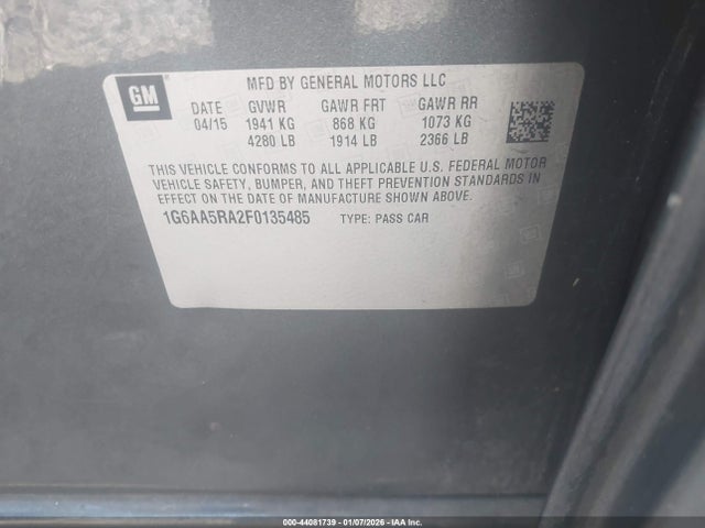 2015 CADILLAC ATS 1G6AA5RA2F0135485 Photo 8