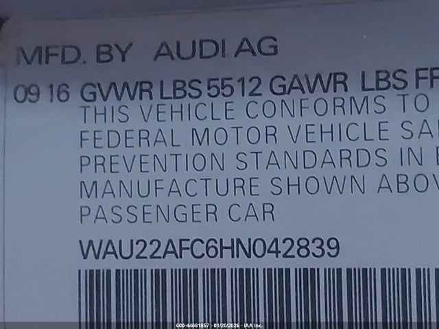 2017 AUDI A7 WAU22AFC6HN042839 Photo 8