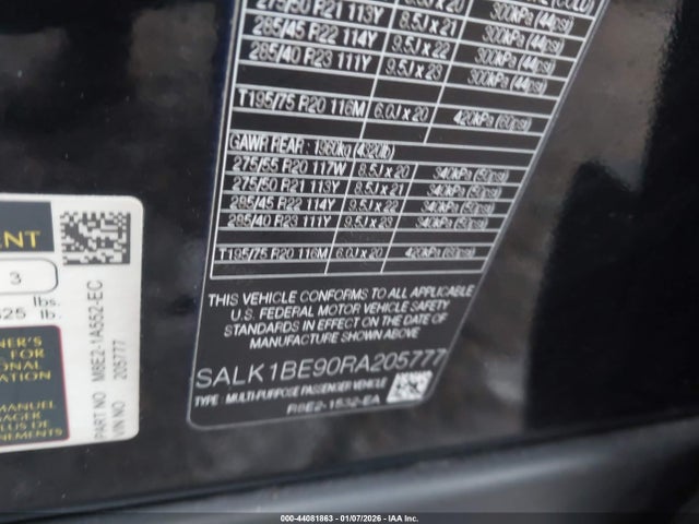 2024 LAND ROVER RANGE ROVER SALK1BE90RA205777 Photo 8