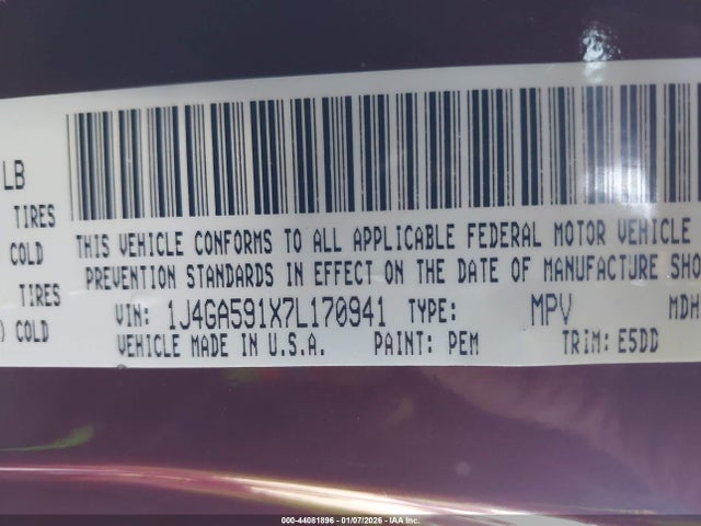 2007 JEEP WRANGLER 1J4GA591X7L170941 Photo 8