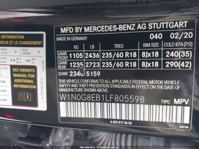 2020 MERCEDES-BENZ GLC 300 W1N0G8EB1LF805598 Photo 8