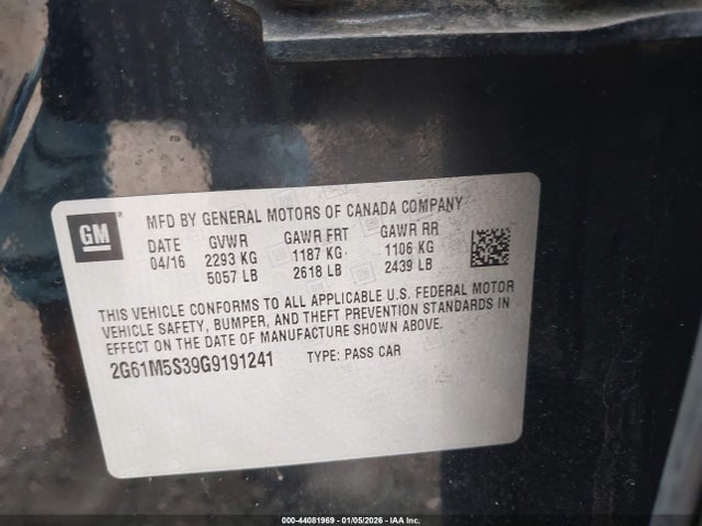 2016 CADILLAC XTS 2G61M5S39G9191241 Photo 8