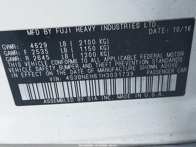 4S3BNEN61H3031739 Subaru Legacy 3.6r Limited