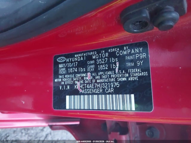 KMHCT4AE7HU321975 Hyundai ACCENT SE