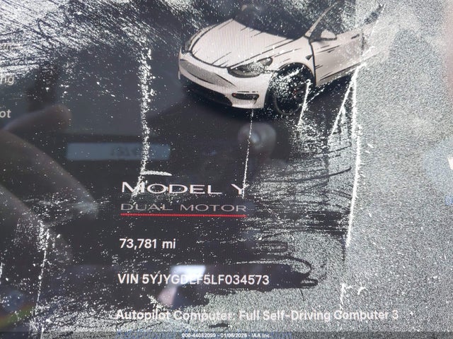 5YJYGDEF5LF034573 Tesla Model Y Long Range Dual Motor All-wheel Drive/performance Dual Motor All-wheel Drive