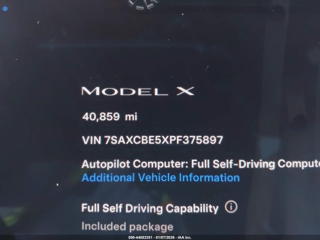 7SAXCBE5XPF375897 Tesla Model X Dual Motor All-wheel Drive/standard Range