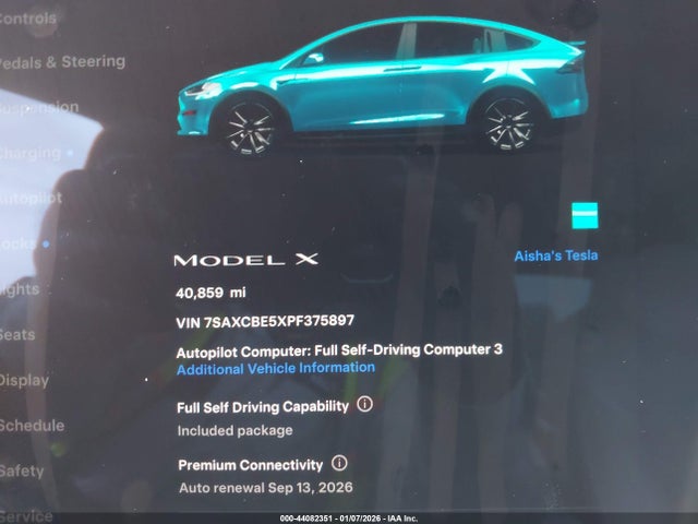 2023 TESLA MODEL X 7SAXCBE5XPF375897 Photo 6