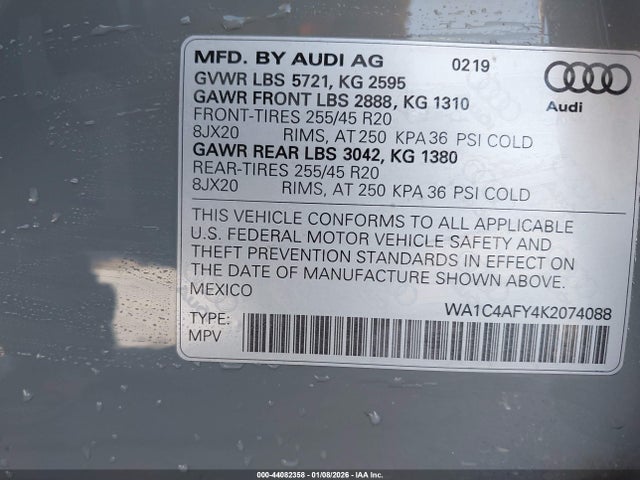 2019 AUDI SQ5 WA1C4AFY4K2074088 Photo 8