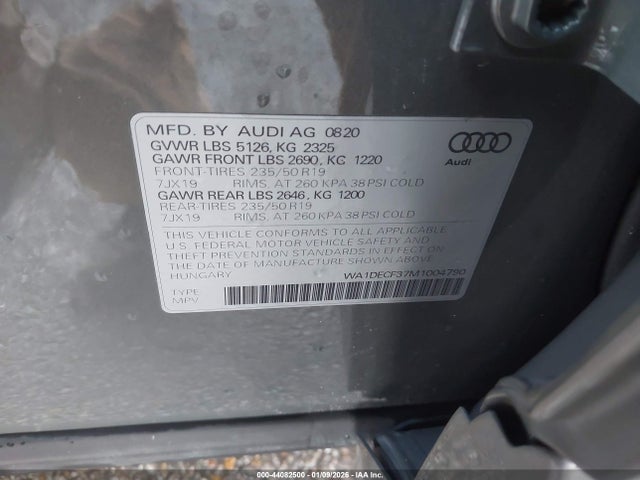 2021 AUDI Q3 WA1DECF37M1004790 Photo 8