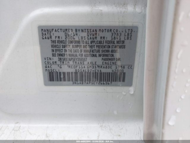 2014 NISSAN SENTRA 3N1AB7AP5EY266567 Photo 8