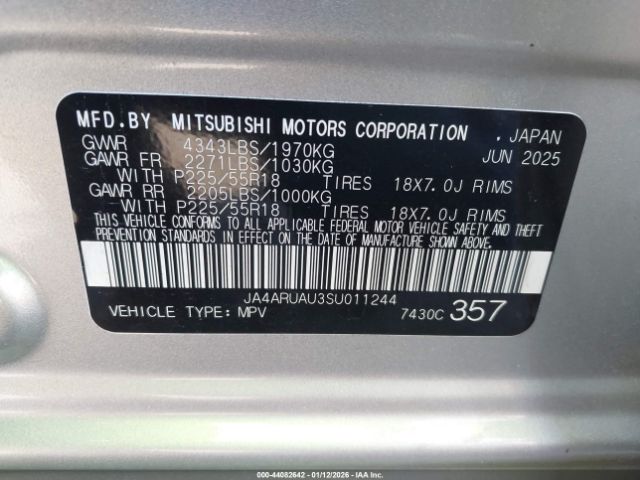 2025 MITSUBISHI OUTLANDER SPORT JA4ARUAU3SU011244 Photo 8