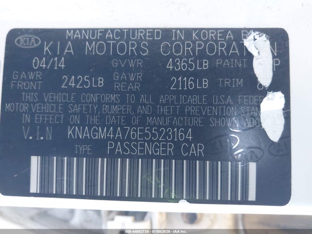2014 KIA OPTIMA KNAGM4A76E5523164 Photo 8