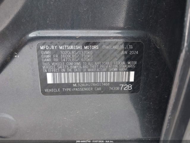 2024 MITSUBISHI MIRAGE ML32AUHJ7RH017468 Photo 8