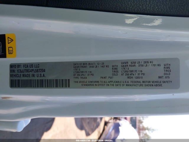 2023 JEEP GLADIATOR 1C6JJTBG4PL587204 Photo 8