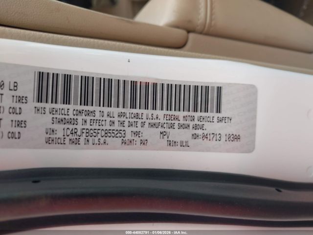 2015 JEEP GRAND CHEROKEE 1C4RJFBG5FC855253 Photo 8