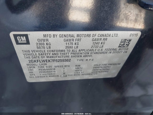 2GKFLWEK7F6259362 GMC Terrain Sle-2