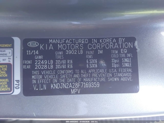 KIA Soul 2015 KNDJN2A28F7169359 Image 9