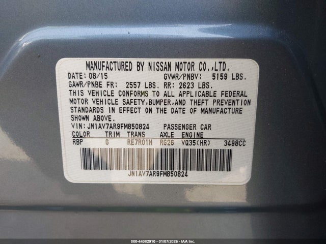 2015 INFINITI Q50 HYBRID JN1AV7AR9FM850824 Photo 8