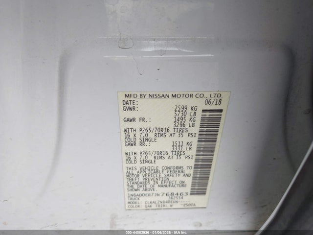Nissan Frontier Sv 2018 1N6AD0ER7JN768463 Image 9